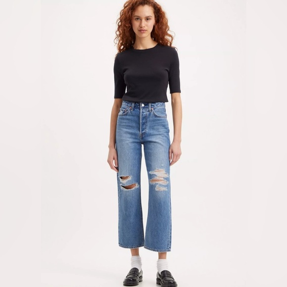 Levi’s Premium Denim | Ribcage Straight Ankle denim jeans Women’s size 30 - Picture 1 of 11